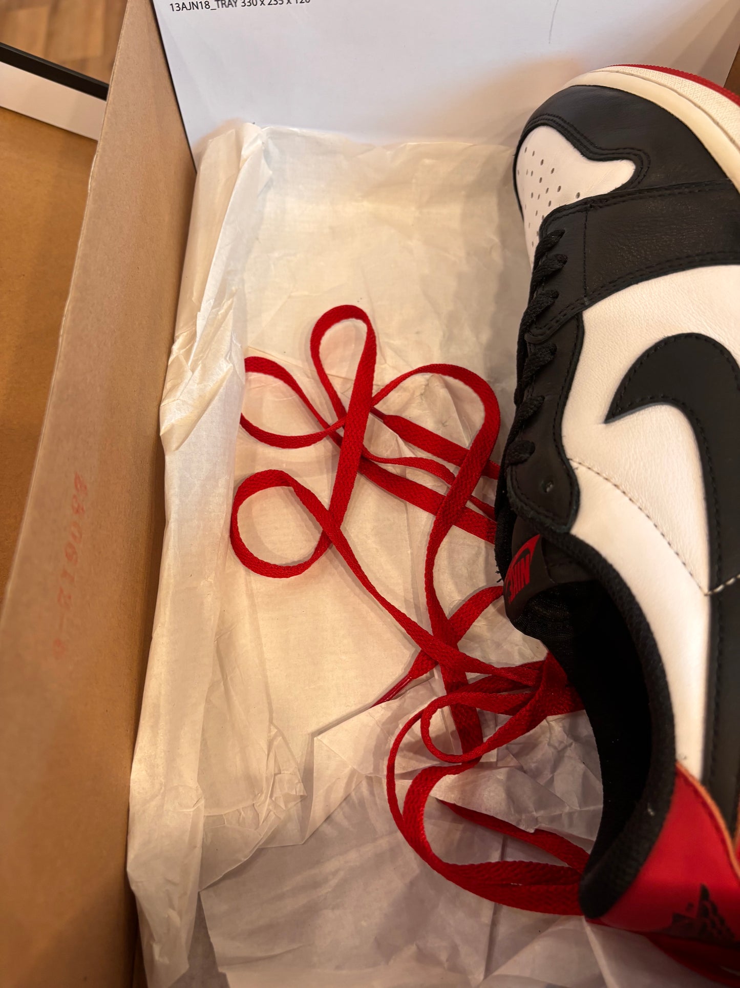 Jordan 1 Low Black Toe 2024 Size 12 Pre-Owned