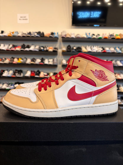 Jordan 1 Mid Cardinal Red Size 10.5 Pre-Owned