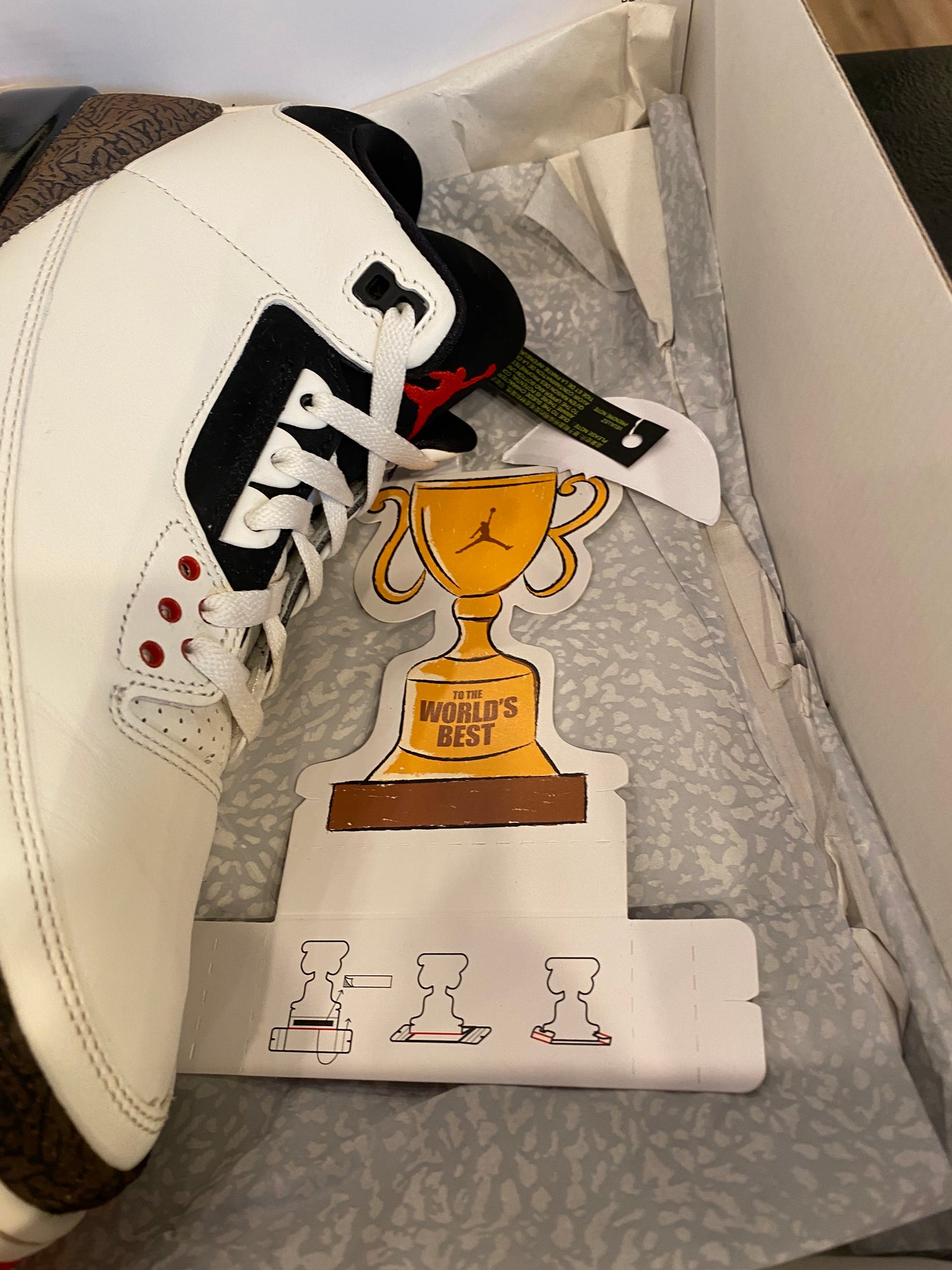 Jordan 3 Worlds Best Dad Size 12 Pre-Owned
