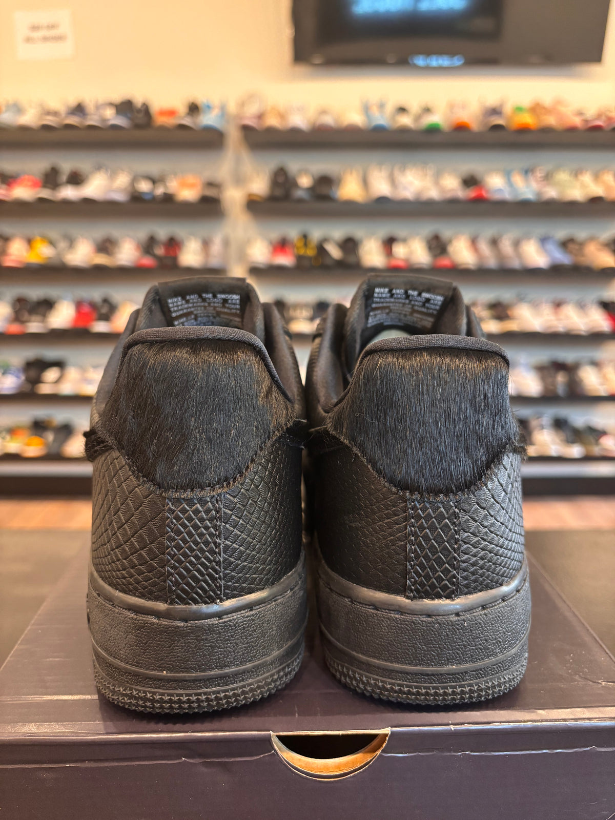 Nike Air Force 1 Low 3X Celebration Triple Black Size 10.5 Brand New