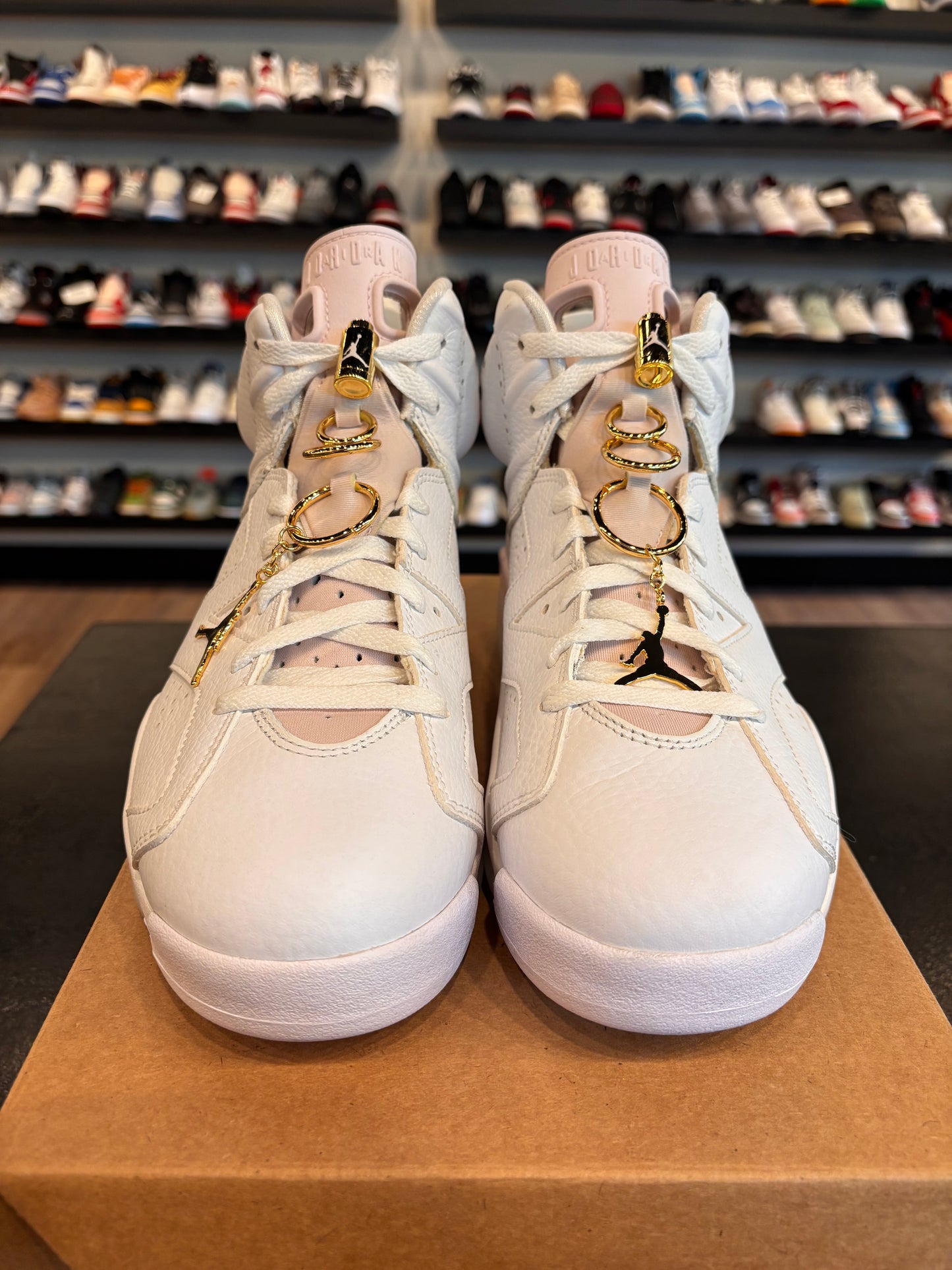 Jordan 6 Gold Hoops Size 9 (10.5W) Pre-Owned (No Box)