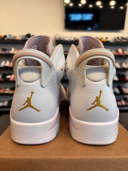 Jordan 6 Gold Hoops Size 9 (10.5W) Pre-Owned (No Box)
