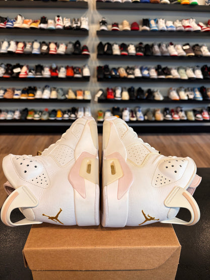 Jordan 6 Gold Hoops Size 9 (10.5W) Pre-Owned (No Box)