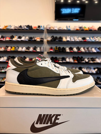 Jordan 1 Low Travis Scott Medium Olive Size 11.5 Pre-Owned