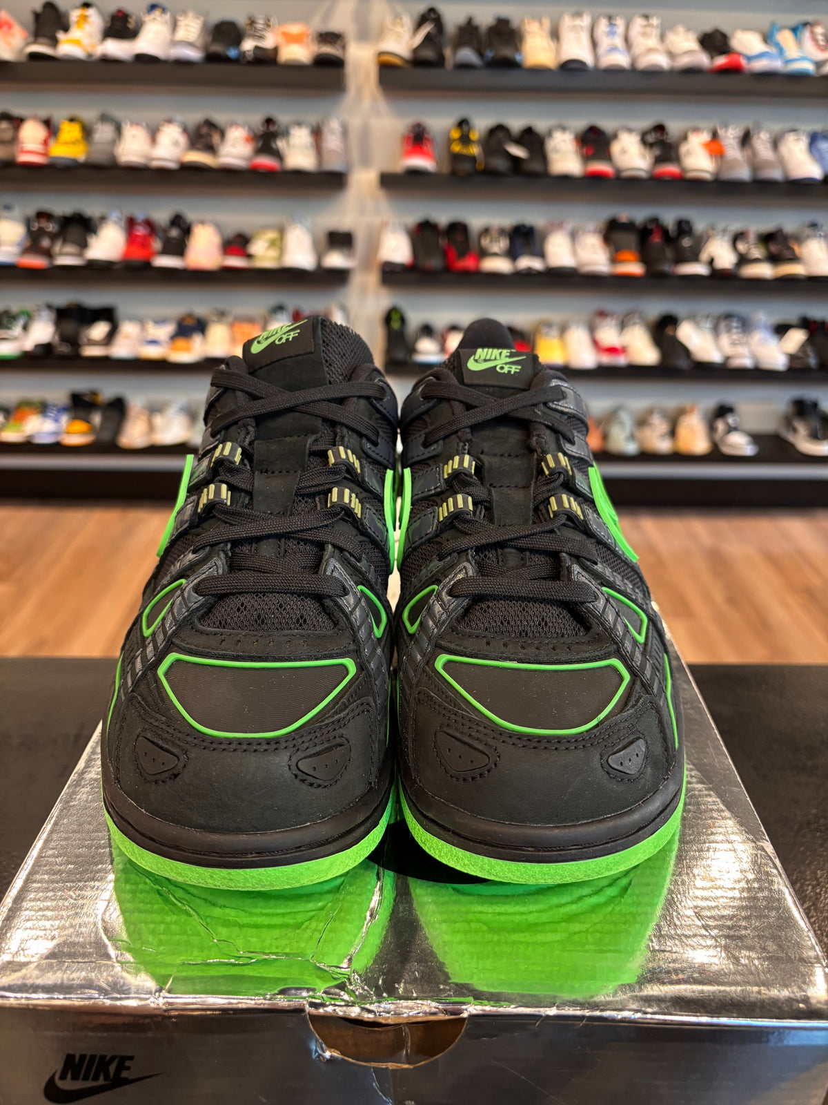 Nike Off-White Rubber Dunk Green Strike Size 7.5 Pre-Owned