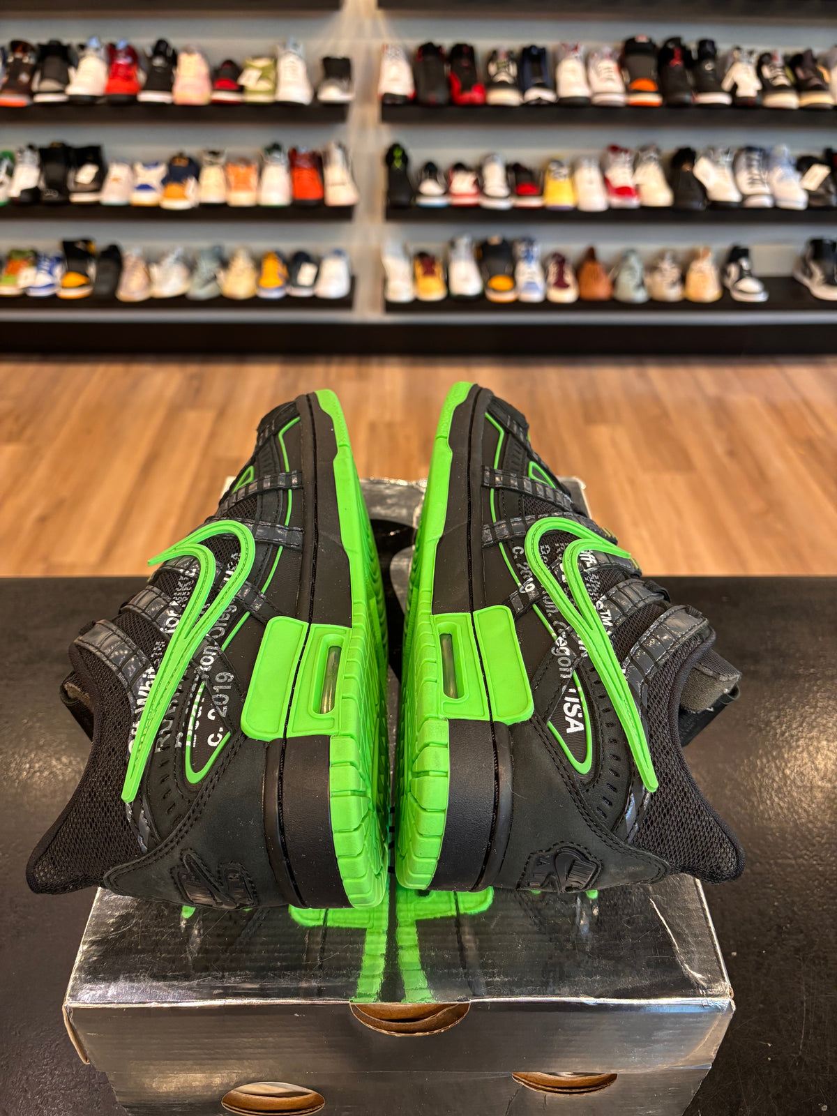 Nike Off-White Rubber Dunk Green Strike Size 7.5 Pre-Owned