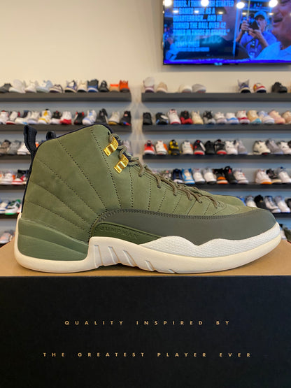 Jordan 12 Olive Canvas Size 9.5 Pre-Owned