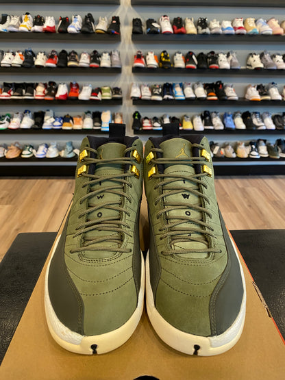 Jordan 12 Olive Canvas Size 9.5 Pre-Owned