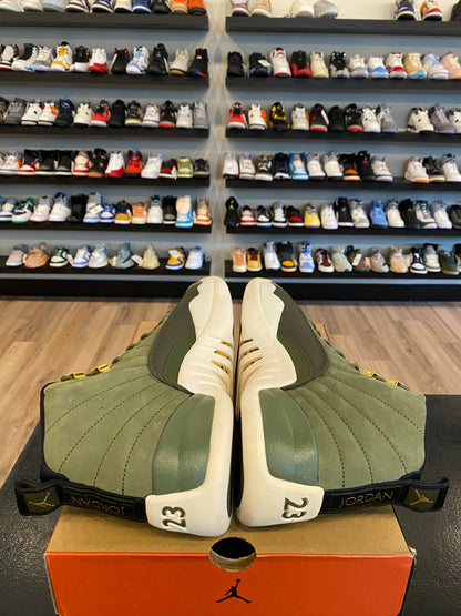 Jordan 12 Olive Canvas Size 9.5 Pre-Owned