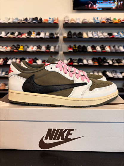 Jordan 1 Low Travis Scott Medium Olive Size 12 Pre-Owned