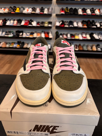 Jordan 1 Low Travis Scott Medium Olive Size 12 Pre-Owned