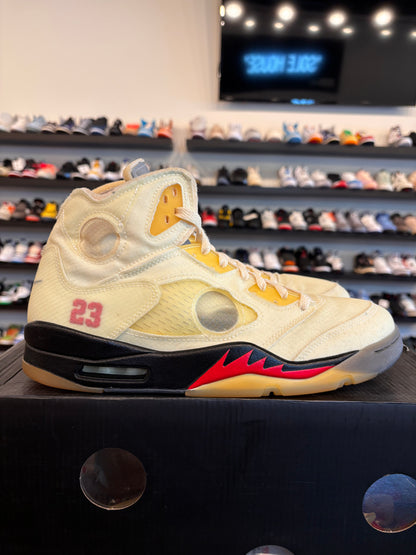 Jordan 5 Off-White Sail Size 10.5 Pre-Owned