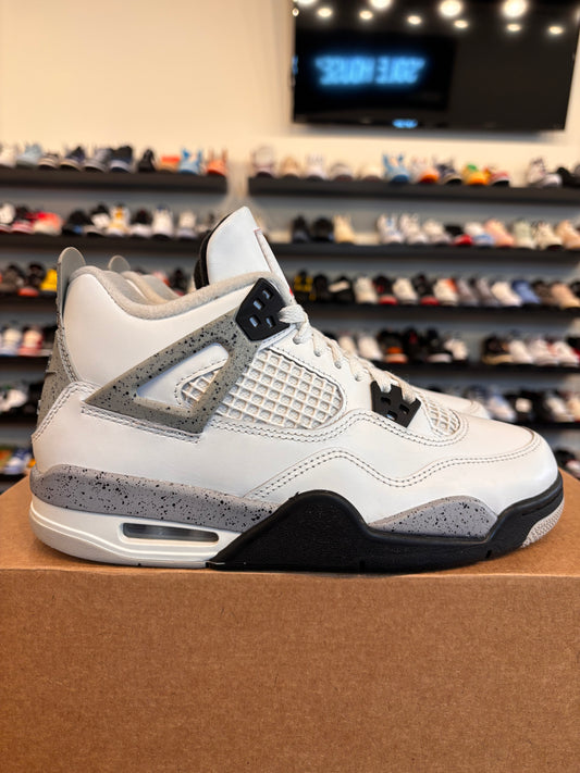 Jordan 4 White Cement 2025 Size 6Y (7.5W) Pre-Owned (No Box)