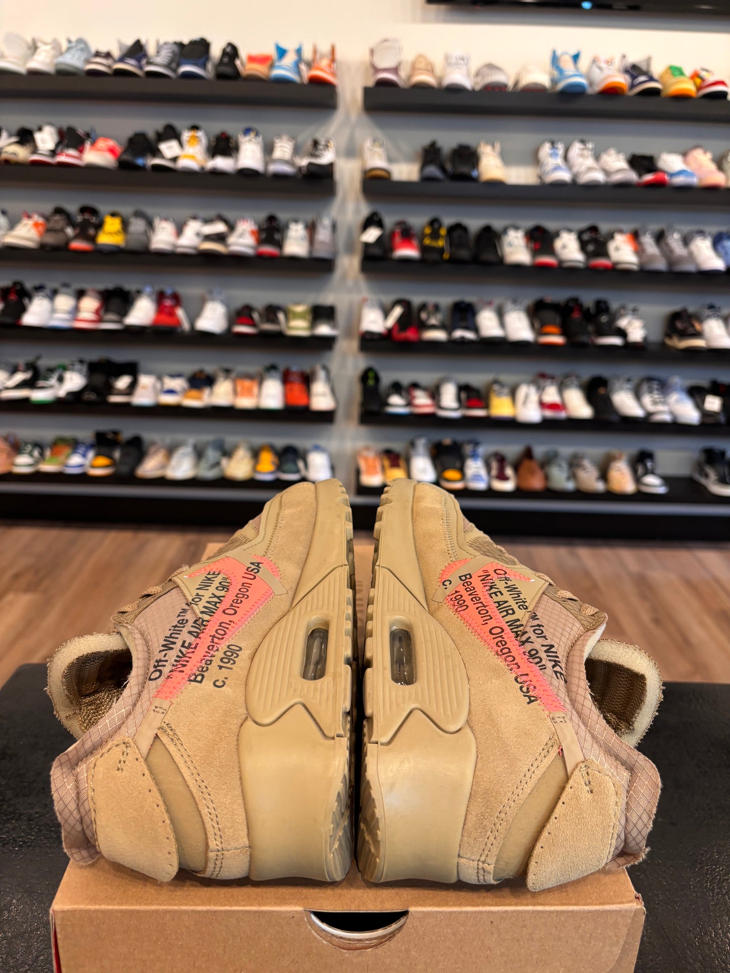 NIke Air Max 90 Off-White Desert Ore Size 8 Pre-Owned
