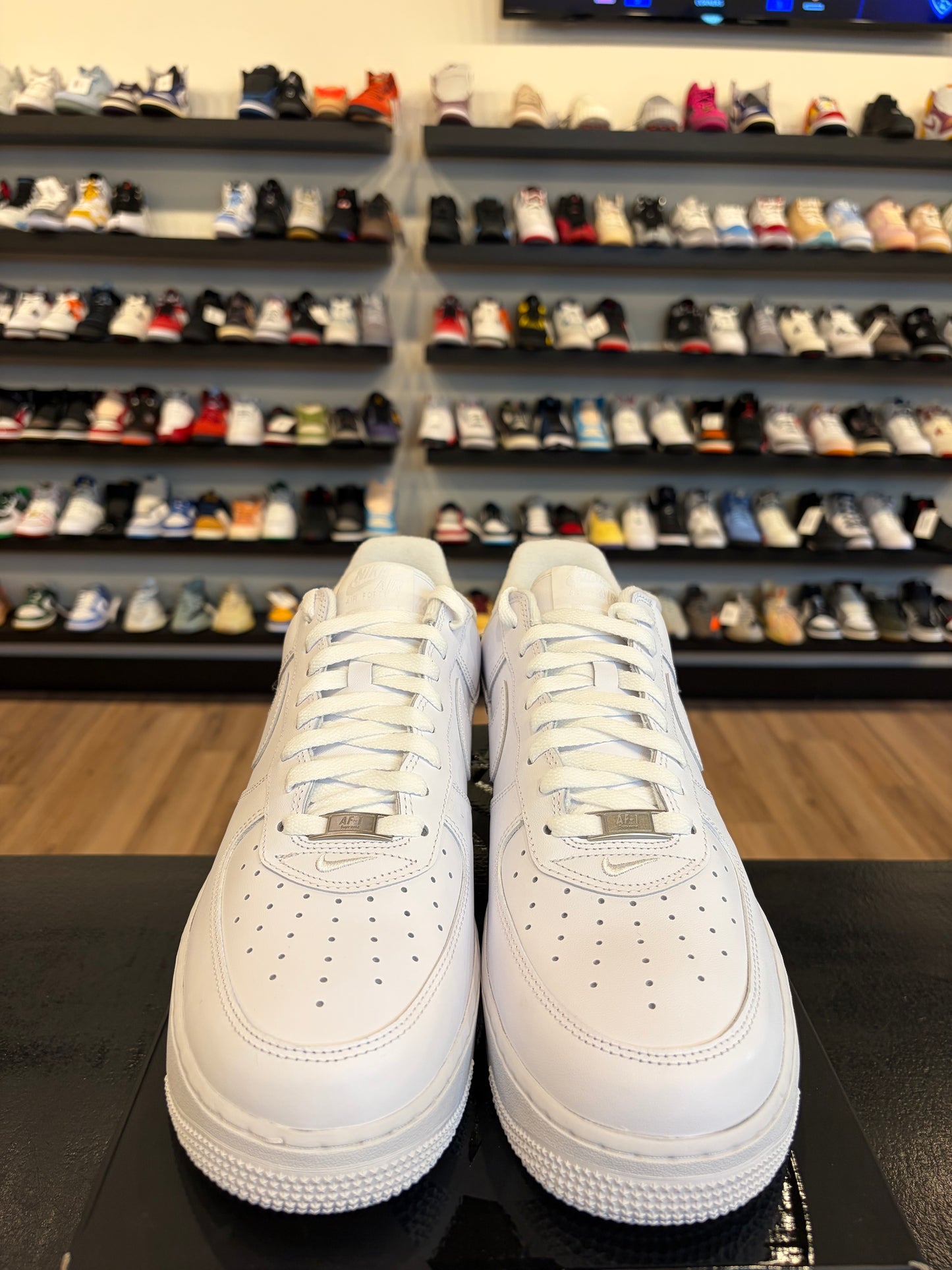 Nike Air Force 1 Low Supreme Triple White Size 12 Brand New