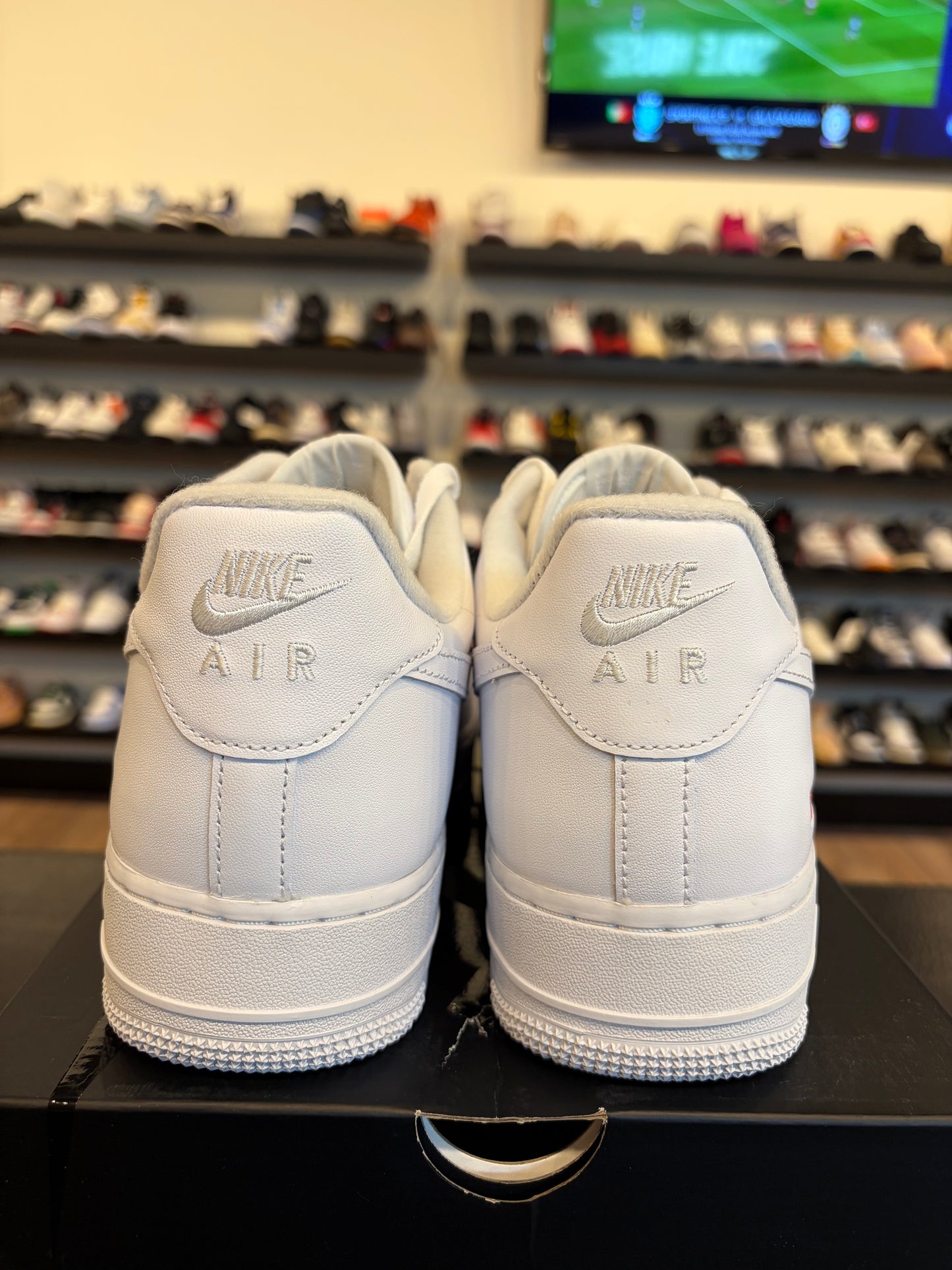 Nike Air Force 1 Low Supreme Triple White Size 12 Brand New