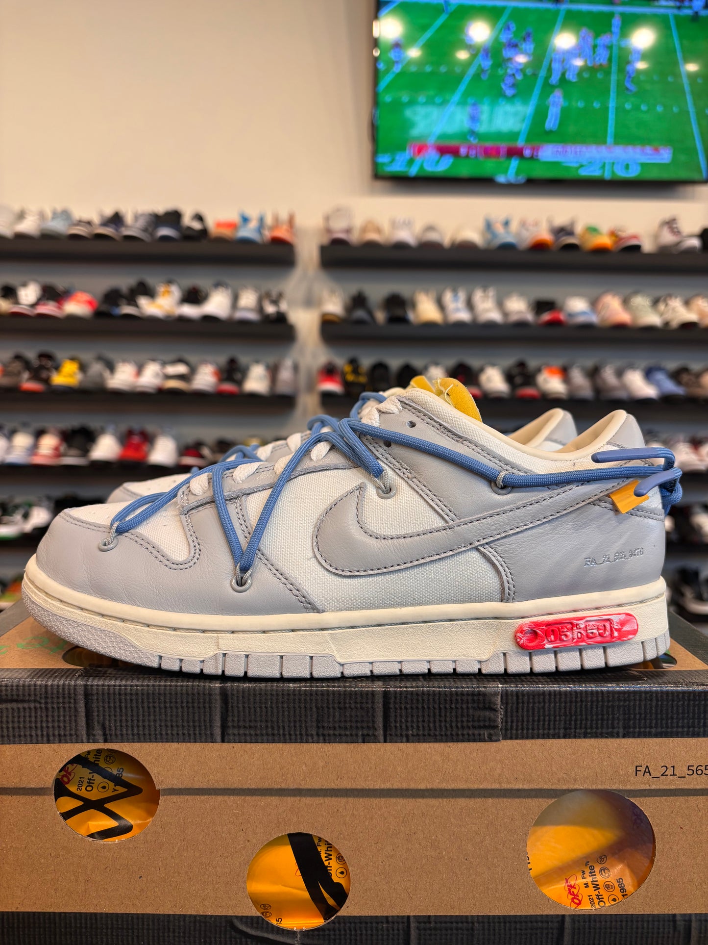 Nike Dunk Low Off-White Lot 5 Size 8 Pre-Owned