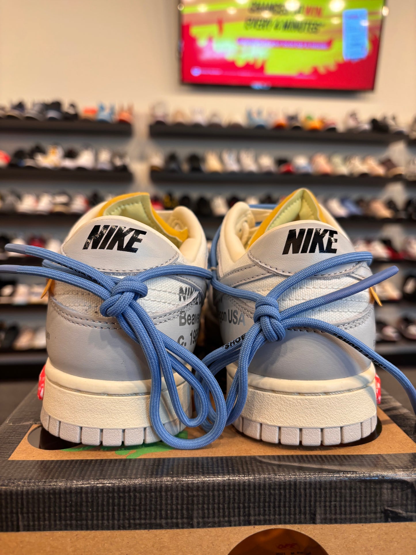 Nike Dunk Low Off-White Lot 5 Size 8 Pre-Owned