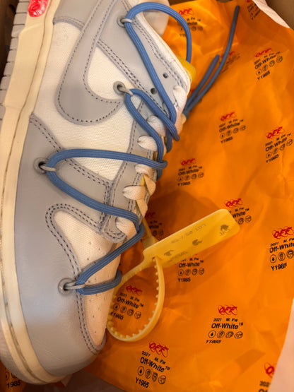 Nike Dunk Low Off-White Lot 5 Size 8 Pre-Owned