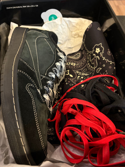 Jordan 1 Low Travis Scott Phantom Black Size 11 Pre-Owned