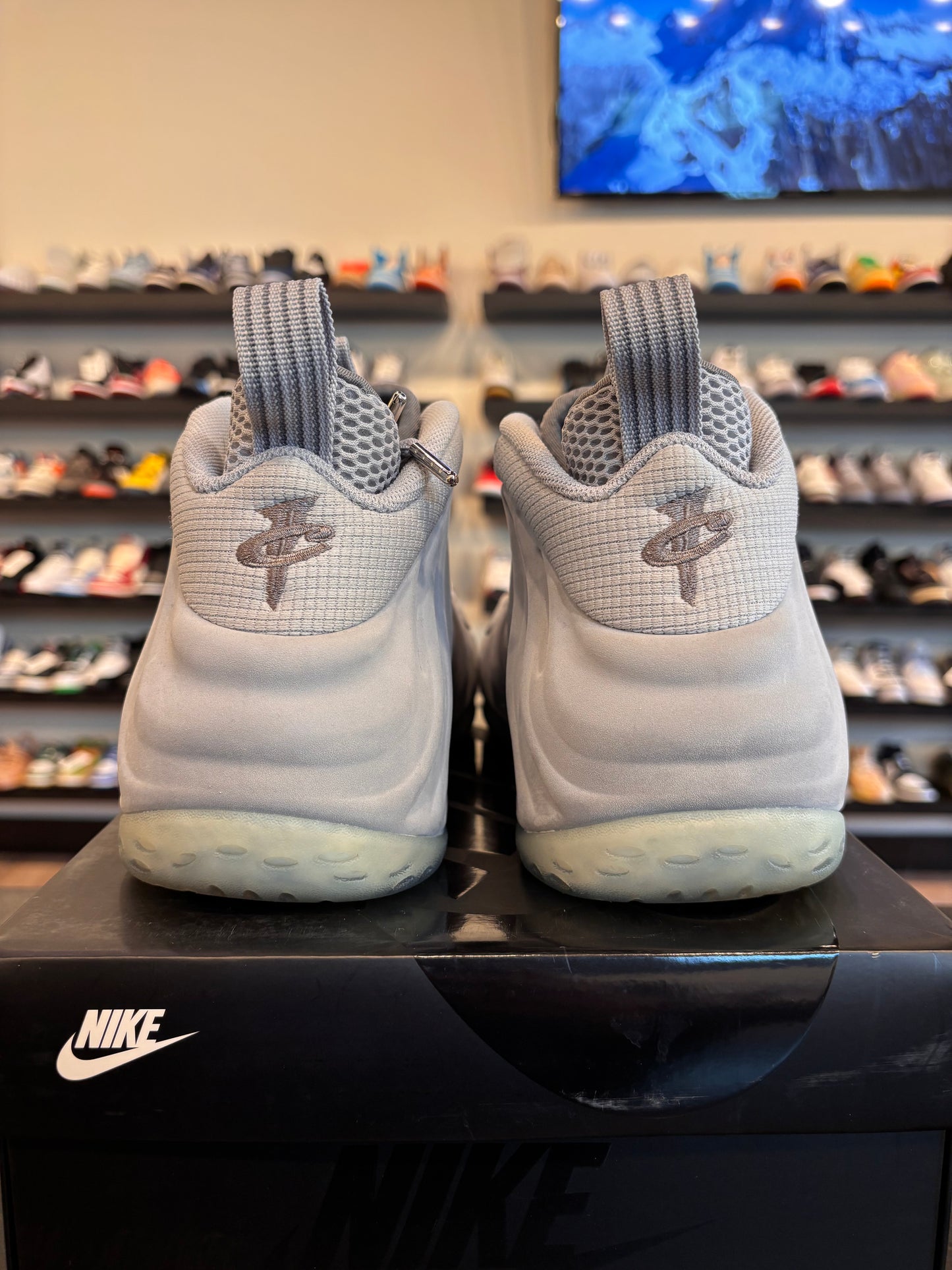 Nike Foamposite Wolf Grey Size 10.5 Pre-Owned