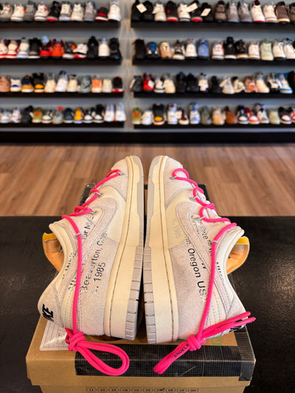Nike Dunk Low Off-White Lot 17 Size 9.5 Pre-Owned