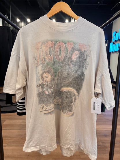 J Cole Street Market Tee White Size XL Pre-Owned