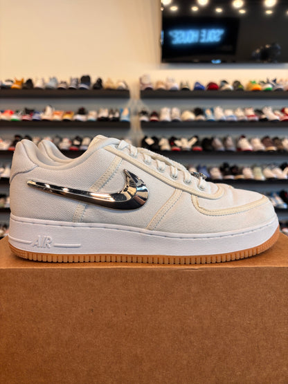 Nike Air Force 1 Low Travis Scott White Size 10 Pre-Owned (No Box)