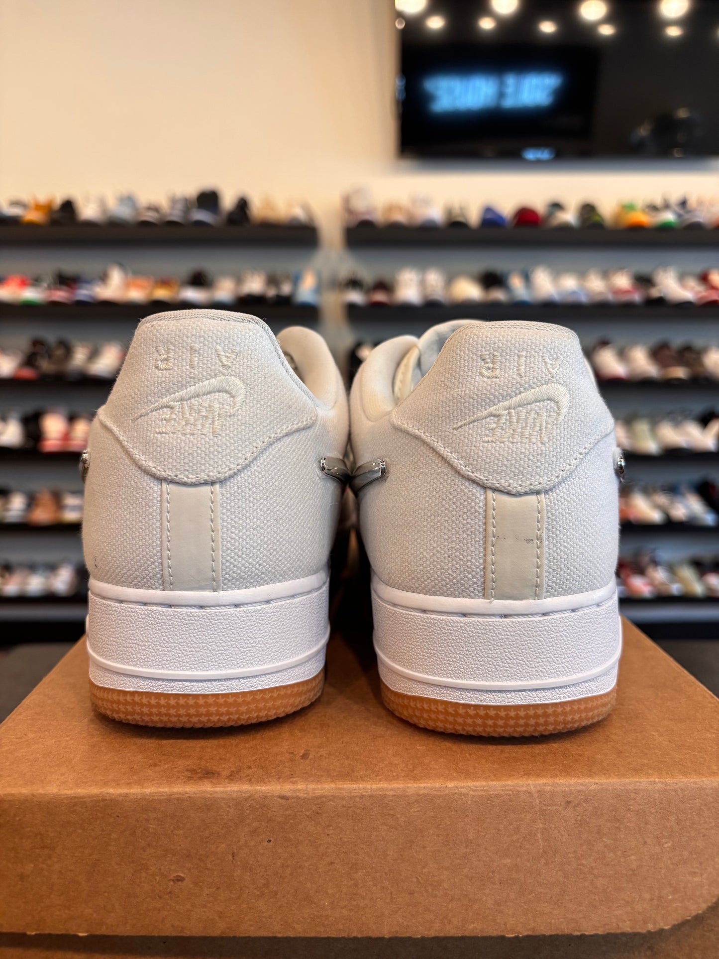 Nike Air Force 1 Low Travis Scott White Size 10 Pre-Owned (No Box)