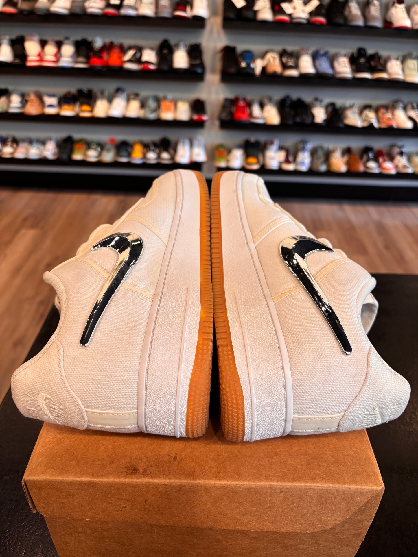 Nike Air Force 1 Low Travis Scott White Size 10 Pre-Owned (No Box)