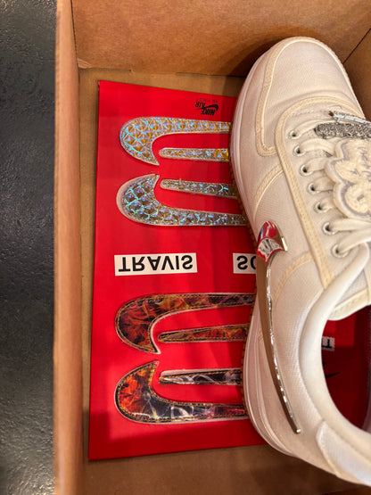 Nike Air Force 1 Low Travis Scott White Size 10 Pre-Owned (No Box)