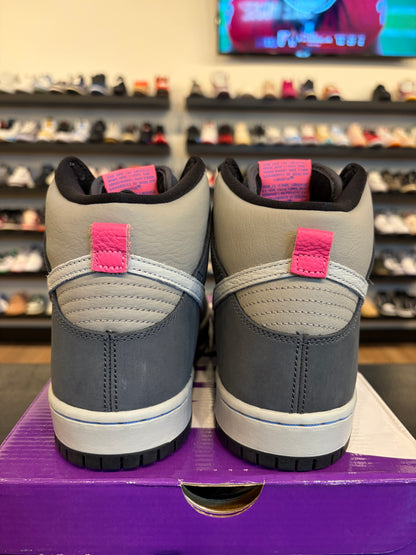 Nike SB Dunk High Medium Grey Pink Size 10.5 Brand New