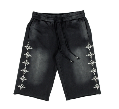 Commons Pearled Star Sweatshort Vintage Black Medium