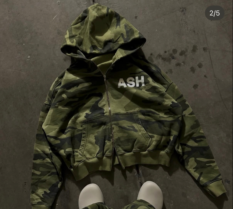 Ash Clothing Co Camo Hoodie Size XXL Brand New