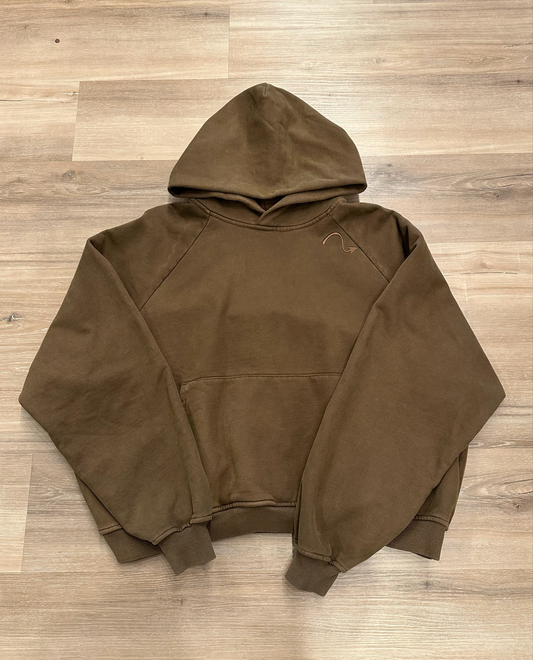Only Way Studios 'Faith Over Fear' Hoodie Mocha Size Small Brand New